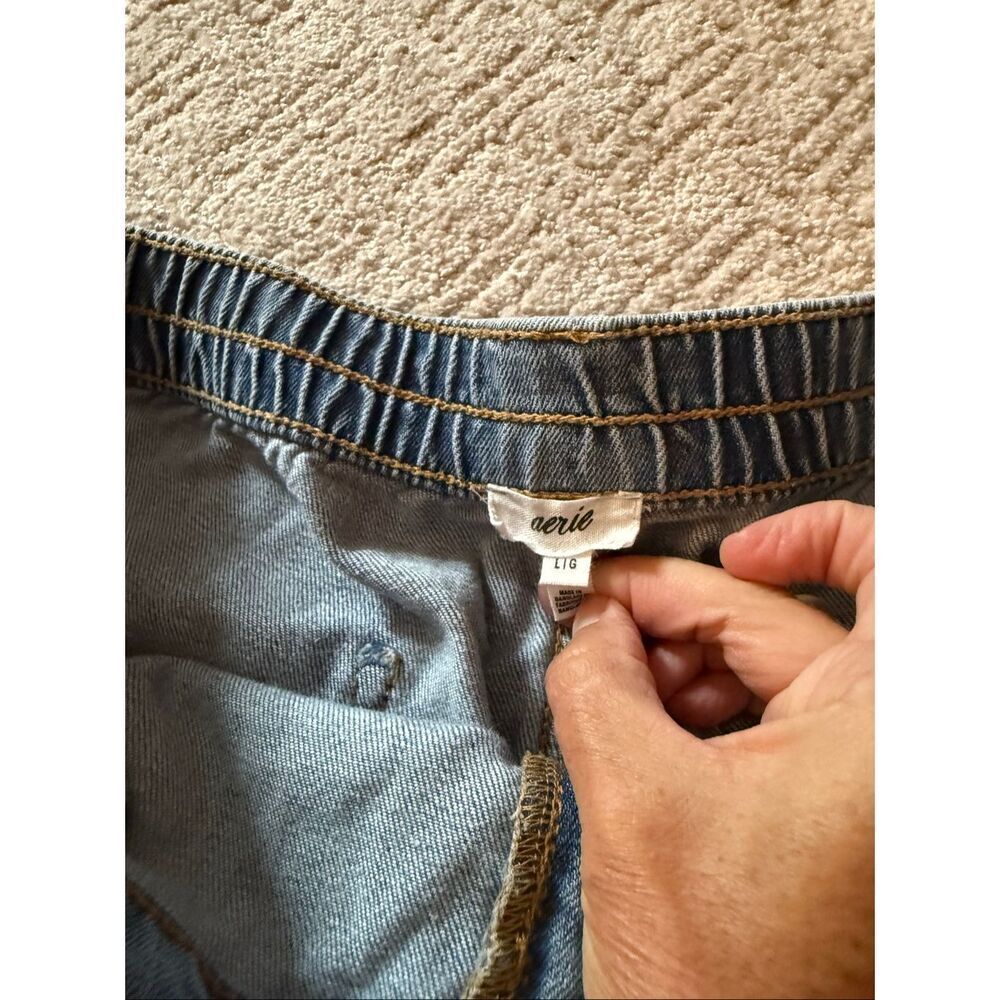 Aerie Elastic Waist Denim Shorts - Picture 4 of 5